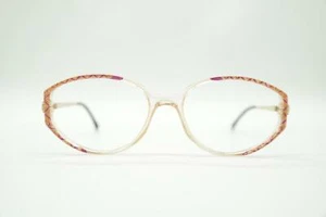 Vintage Metzler 5207 582 Transparent Red Oval Glasses Frame NOS - Picture 1 of 6