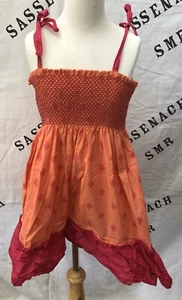 Girls WDW Well Dressed Wolf Wildling Orange/pink sundress Size 8 years VGUC - Picture 1 of 5