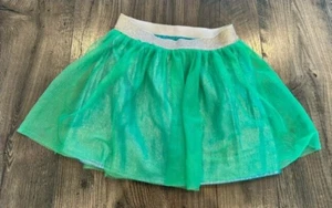 *GUC* Cat & Jack St Patrick's Day Tulle Over Metallic Skirt XS Gold Waistband - Picture 1 of 5