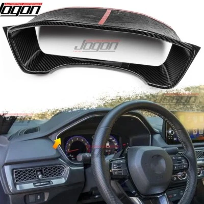 Para Acura Integra Tipo S DE5 2023+ Odómetro Carbono Real Cluster Decoración INSTRUMENTO Foto 1 de 4