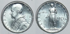 Vatican 1951 10 Lire 241076 combine shipping - Picture 1 of 3