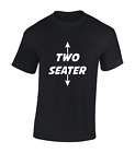 TWO SEATER MENS T SHIRT FUNNY RUDE JOKE DESIGN COMEDY GIFT PRESENT NOVELTY TOP
