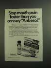 1984 Anbesol Liquid and Gel Ad - Stop Mouth Pain