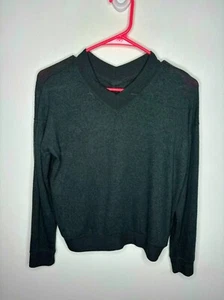 Z By Zella Knit Sweater Girls Size Large 10-12 Long Sleeve Pullover Gray V-Neck - Picture 1 of 4