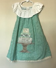 Persnickety Maddie Heirloom Cake Dress In Teal/ Mint Size 4