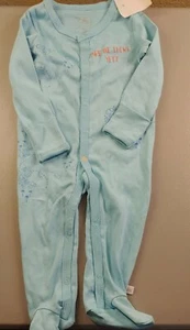 Rosie Pope Blue Are We There Yet Sleeper Baby Size 6-9 Months Travel Road Trip - Picture 1 of 5