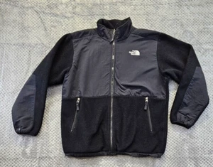 The North Face Black Polartec Fleece Jacket Full Zip Youth Boys Size XL - Picture 1 of 13