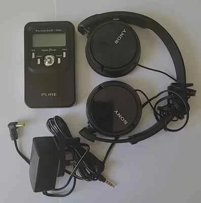 Pure 1500 DAB/FM/RDS Pocket Radio + Sony  Earphone. Good Condition & P W Order - Image 1 of 4
