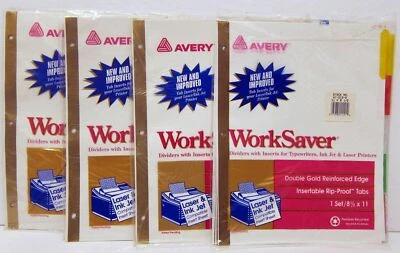 4 Sets of AVERY WORK SAVER DIVIDERS - 5 TAB SET - Image 1 of 2