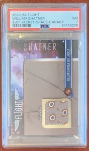 2023 Historic Autographs FLIGHT William Shatner suit card /10 PSA 7 Canary - Picture 1 of 2