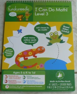 Fundanoodle - I CAN DO MATH! Level 3, Ages 5-6, gr. K-1st NEW w/ stickers too - Picture 1 of 11