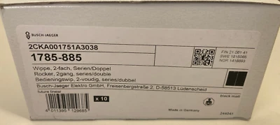 10x Busch-Jaeger Serienwippe Wippe 2-fach future linear 1785-885 schwarz matt - Bild 1 von 3