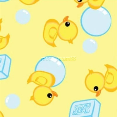BTHY Just Ducky Duck Duck Soap Yellow Cotton Fabric By Half Yard David Textiles - Image 1 of 2