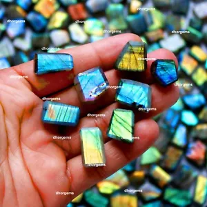425ct Labradorit facettierte Tumble Nuggets lose Edelstein facettierte Kristalle Menge - Bild 1 von 13