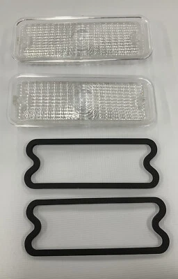 GM 73 74 75 76 77 78 79 80 GMC CHEVROLET TRUCK C10 PARK LIGHT LENS PAIR CLEAR - Image 1 of 3