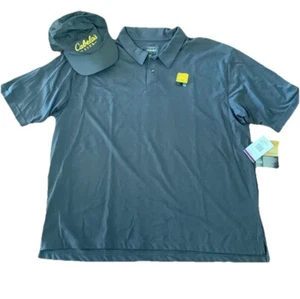 Cabela's Hat & Men's 2XL Short Sleeve Gray Tactical Polo Shirt NWT dri-relesase - Picture 1 of 16