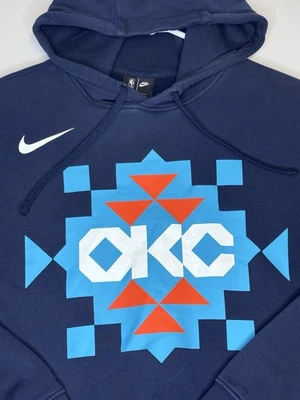 Sudadera con capucha Nike Oklahoma City Thunder para hombre NBA baloncesto ciudad equipo azteca pulóver Foto 1 de 4