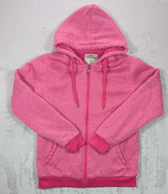 Jackson Hole Sherpa Forrado Sudadera con Capucha Mujer’s M Rosa Brezo Chaqueta Polar Barbiecore Foto 1 de 4