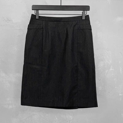 Falda Lápiz Narciso Rodriguez Mezcla Lana Negra Hecha en Italia Talla US 8 Foto 1 de 4