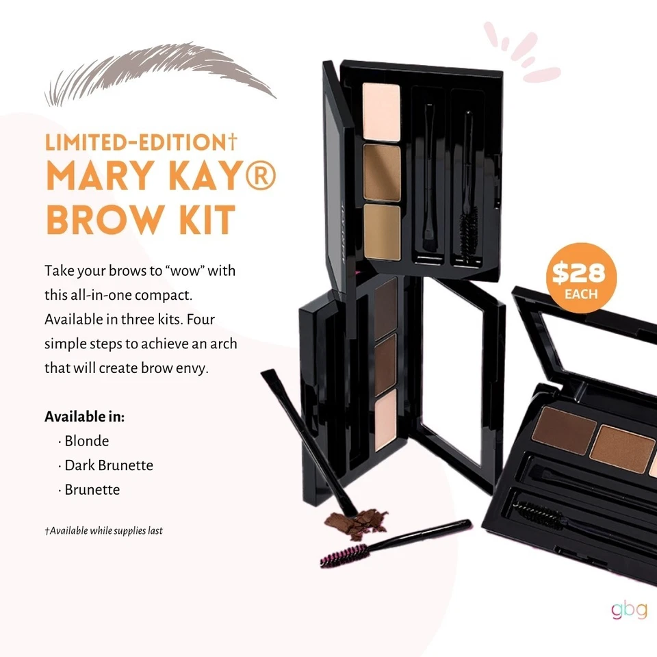 MARY KAY BROW KIT- BRUNETTE;  brand new! DISCONTINUED ITEM - Image 1 of 1