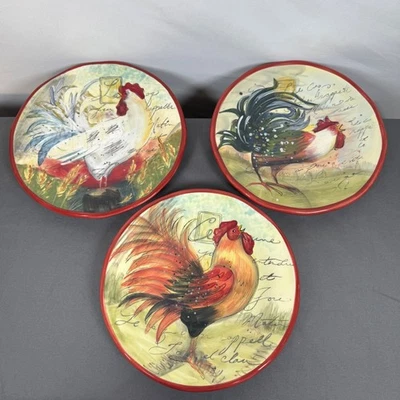 Juego de 3 platos de ensalada/postre Le Rooster certificados International granja Foto 1 de 4