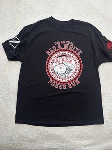 11th Annual Red And White Poker Run Hells Angels Support 81 T-Shirt Hawaii L/XL - Picture 1 of 9