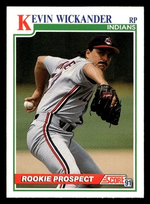 1991 Score Kevin Wickander #355 Cleveland Indians - Image 1 of 2