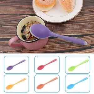 Silicone Dinner Dessert Spoon Serving Eating Utensil for Kitchen Restaurant - Imagen 1 de 12