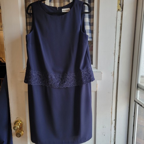 VETEMENTS Abito donna Perceptions by Irene B blu navy a strati senza maniche taglia 14