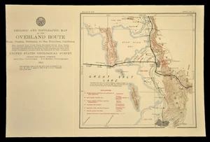1915 Union Pacific Railroad Map Lucin Cutoff Ogden Utah Brigham Salt Lake City - Picture 1 of 8