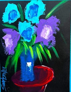 Colorido Jarrón Flor Pintura Arte Pop Reciclado CB Original SWARTZMILLER ADN Pared - Imagen 1 de 20