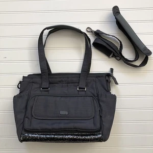 Lug Promenade Bag Gray Everyday Zip Shopper Tote GlitterBottom Crossbody  - Picture 1 of 11