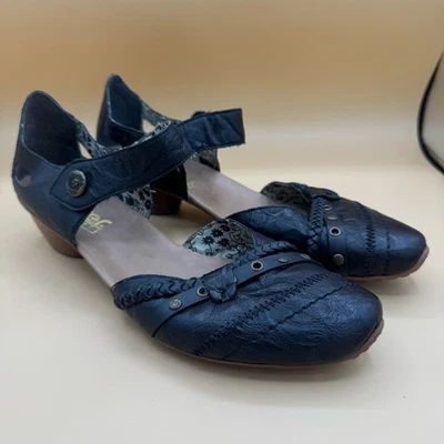 Zapatos de salón Rieker antiestrés Mary Jane detalle ojal, talla 10 (42), usados en excelente estado Foto 1 de 4