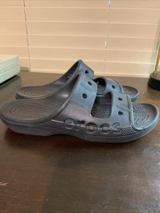 Crocs Men’s - Women’s  Baya Two-Strap Slide Sandal Black 9W 7M - Picture 1 of 6