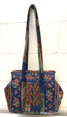 Very Rare VTG Vera Bradley Medley Hoosier Shoulder Bag Tote Patchwork USA VGUC - Image 1 of 4