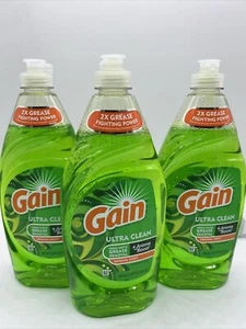 (3) Gain Original Dish Soap Washing Liquid 21.6oz Hard Grease Home Kitchen Clean - Picture 1 of 2
