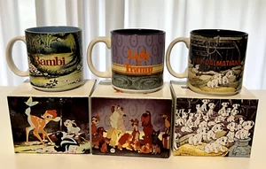 Tazzine caffè DISNEY animazione classica lotto di 3 Lady Tramp Bambi 101 Dalmati - Foto 1 di 8