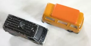 Matchbox Lesney Superfast VW Camper & Hot Wheels Red Line Black Flaming Van - Picture 1 of 5