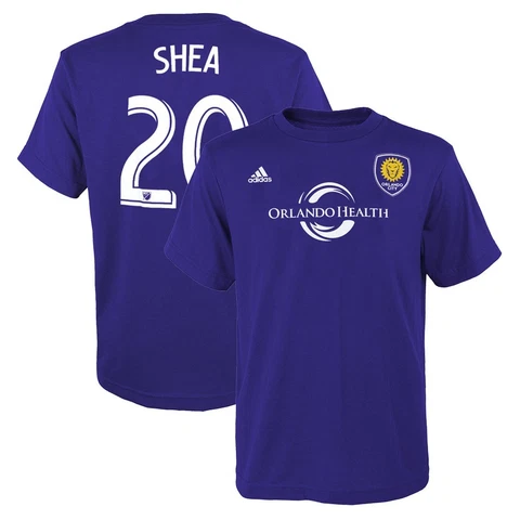 Brek Shea MLS Adidas Orlando City SC Purple Player Jersey T-Shirt Youth (S-XL) Cover