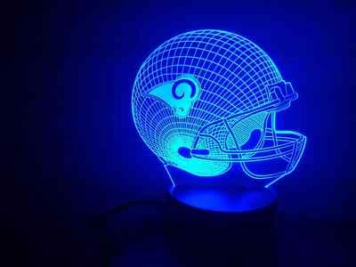 LA Los Angeles Rams Collectible LED Light Touch Lamp  Home Decor Gift - Image 1 of 4