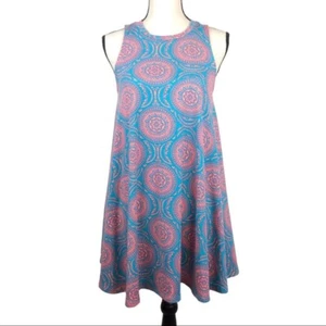 BlackBead Coral Turquoise A Line Dress Womens Small Sleeveless - Picture 1 of 7