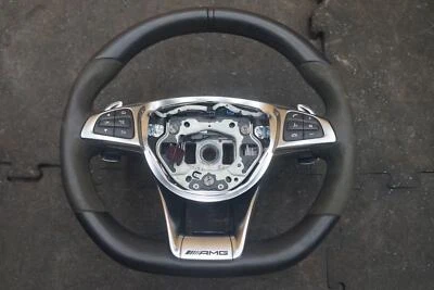Volante conductor cuero microfibra negro OEM Mercedes Amg GT GTS C190 2016 Foto 1 de 4