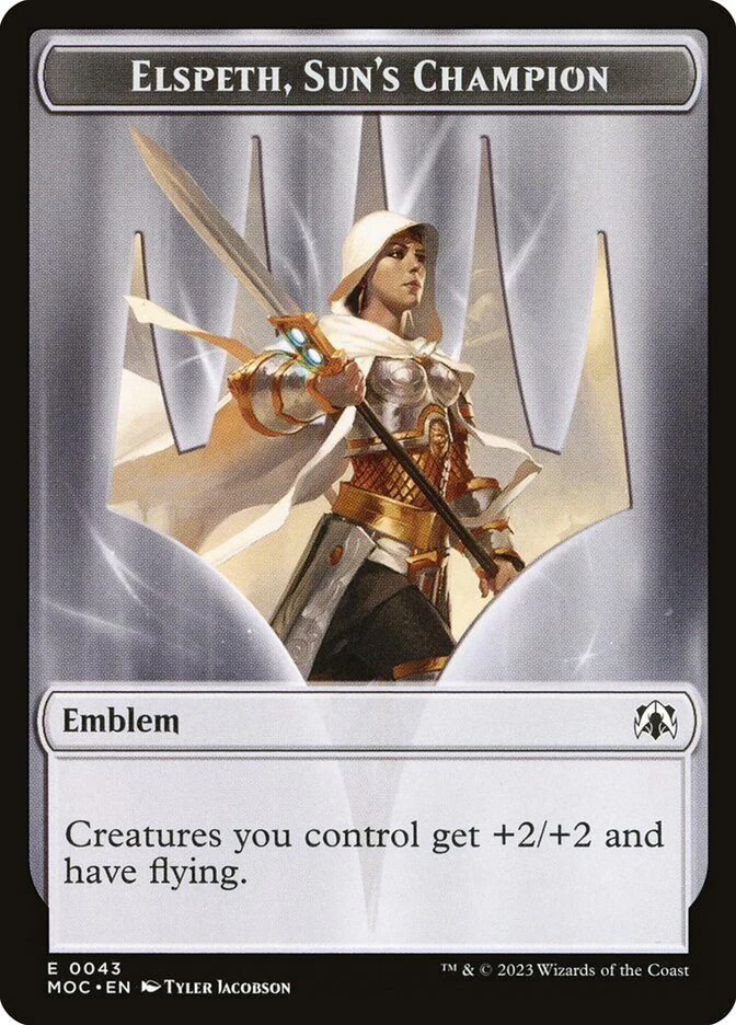 Elspeth, Sun's Champion EMBLEM - MTG Token March of Machine Commander MTG NM x1 - Image 1 of 1