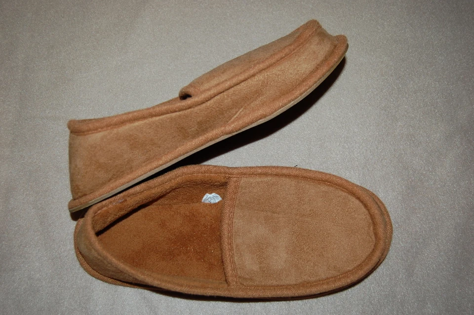 Zapatillas Hombre MARRÓN CAMEL Tela Suave SUELAS DE GOMA Sin Cordones S 7-8 Foto 1 de 1