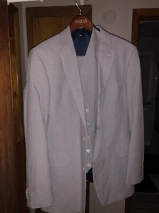 Tommy Hilfiger Mens 3 Piece Suit Grey, 42L And 34x32 Pants - Picture 1 of 10