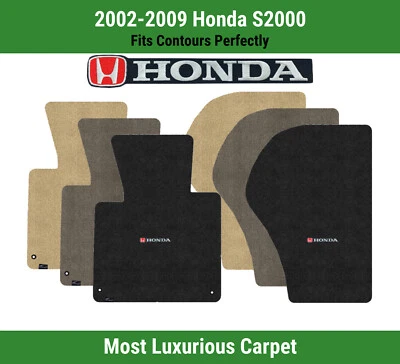 Alfombrillas delanteras Lloyd Luxe para Honda S2000 '02-09 con combo Honda H & Word rojo y negro Foto 1 de 4