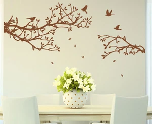 Tree Branch & Birds Wall Art Vinyl Wall Sticker, DIY Wall Decal- HIGH QUALITY - Picture 1 of 11