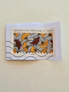(A1) Timbre FRANCE oblitéré INSPIRATION AFRICAINE ET TISSU - Imagen 1 de 1