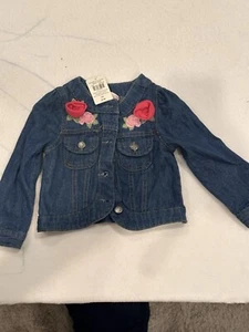 Chaqueta de mezclilla bordada Nannette para niños 2T nueva con etiquetas - Imagen 1 de 7