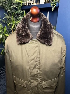 Schott Bros Army Type U B-3 Bomber Flight Jacket Green Mens 2XL Terraces Casuals - Picture 1 of 9